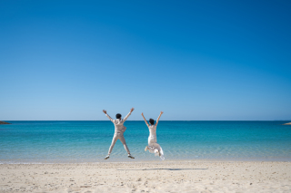 青い空！青い海！
