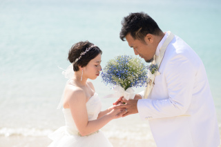 生花ブーケとともに♪