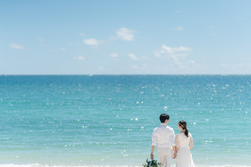 エメラルドグリーンの美々ビーチ