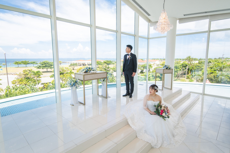 シーシェルブルーチャペルならではの光景