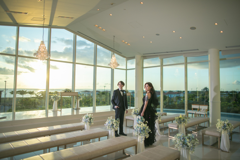 最後にカラードレスで撮影！