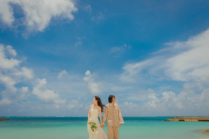 パジャマ×ウエディングドレス