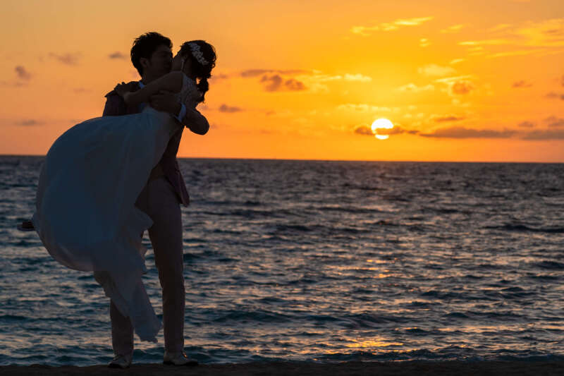 おふたりの愛と、サンセット。
