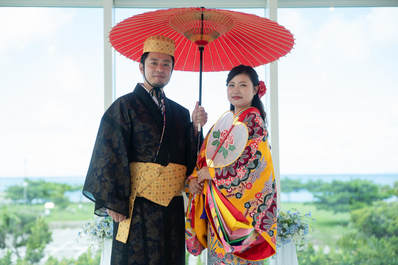 伝統美が引き立つ「琉装」での撮影