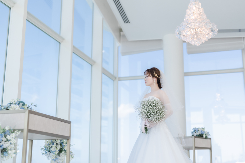 カスミソウのクラッチブーケ♪