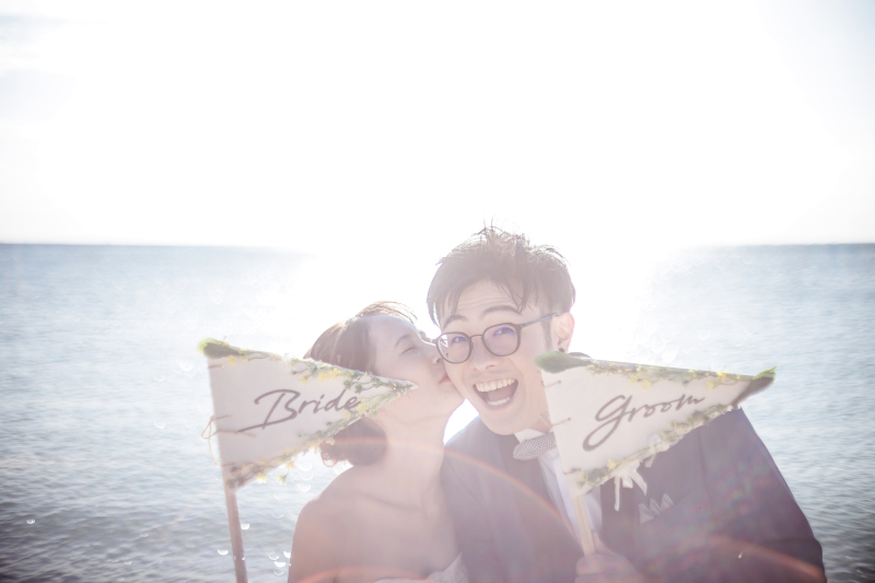 幸せなそうな新郎さま♡