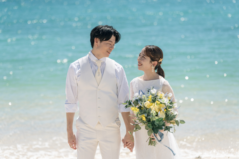 【チャペル＆ビーチフォト】ふたりきりの撮影♪