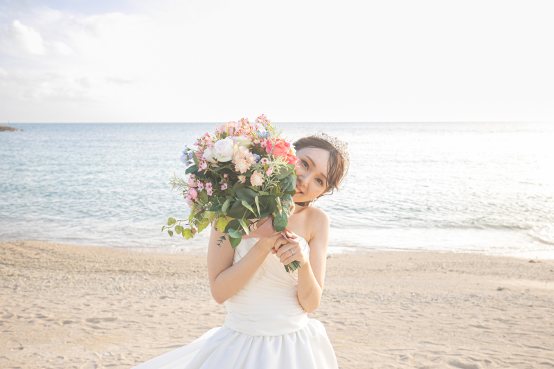 ブーケからちょこん♪