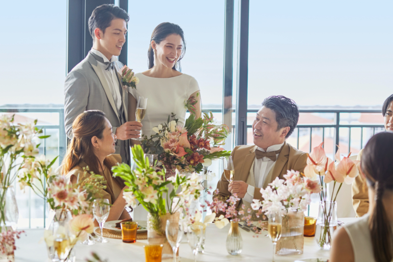 【オーシャンビュー会食付きプラン】チャペル＆ビーチ撮影！＋会食撮影までついた特別プラン♪《6名様料金》