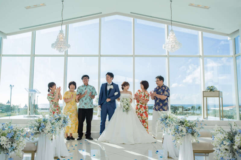 【オーシャンビュー会食付きプラン】チャペル＆ビーチ撮影！＋会食撮影までついた特別プラン♪《6名様料金》