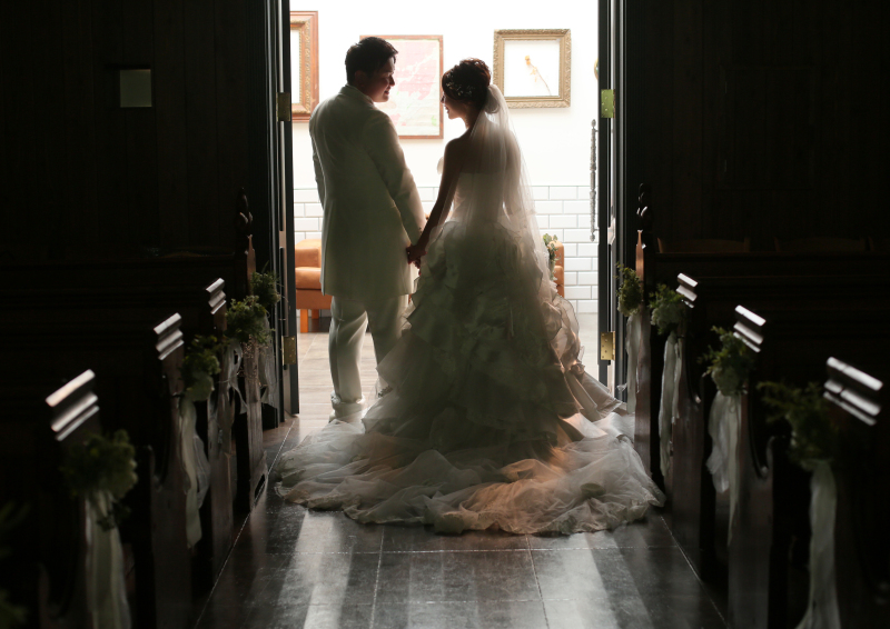 ボリュームのあるラグジュアリーなドレス