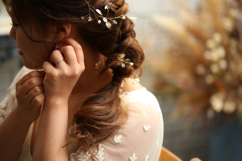ヘアやアクセサリーもしっかりとお写真に残そう！