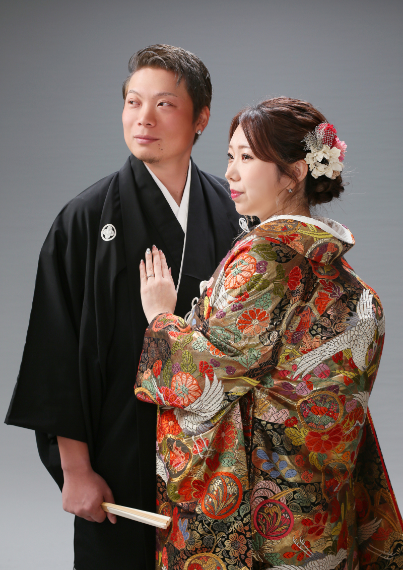 和装でキリっと