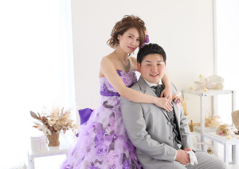 お嫁さんのキリッとした表情も素敵♪