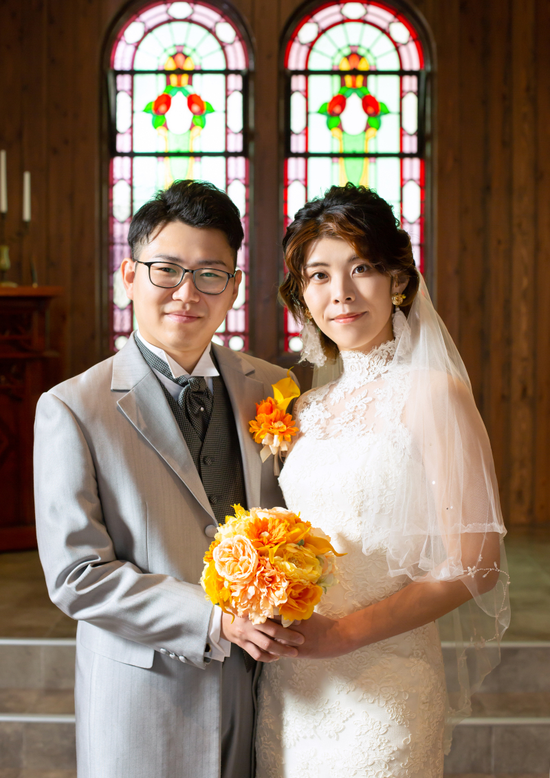 ブーケを一緒に持って！