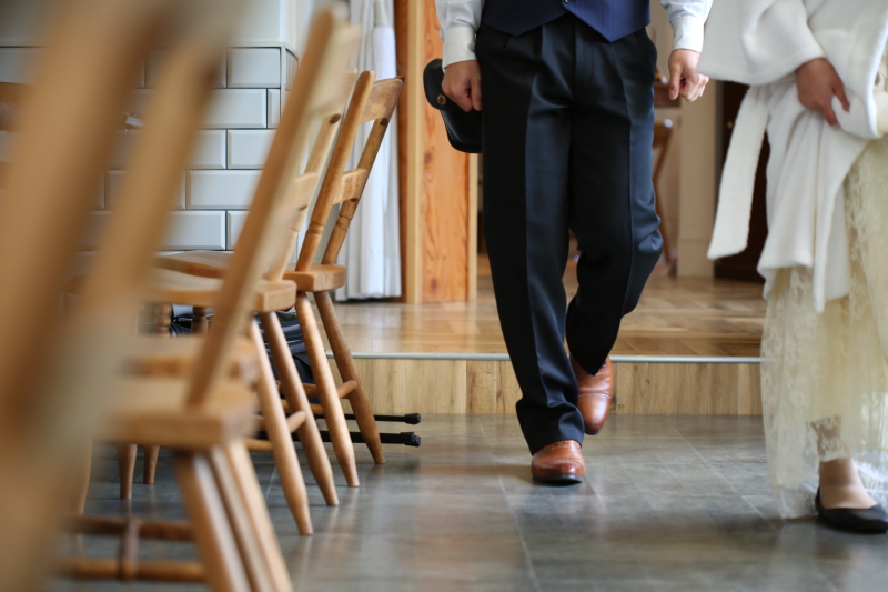 お支度完了！ちょっと緊張気味のスタート