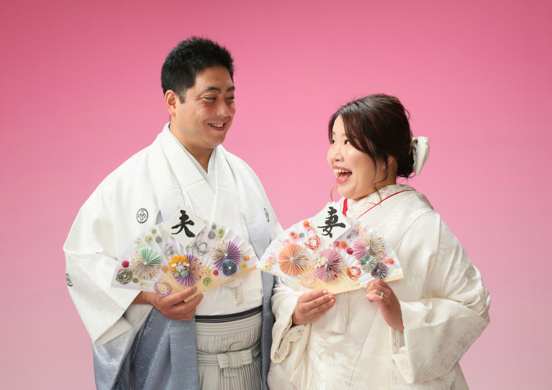 手作り扇子と一緒に