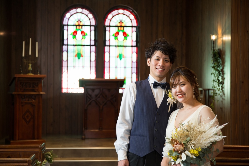 かしこまり過ぎないチャペルでの1枚