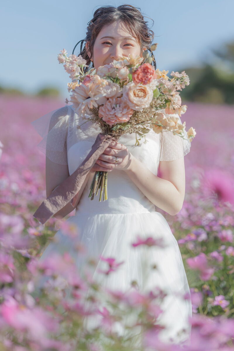 【洋装1着/花ひろばロケ】全データ80カット（美肌補正付）※施設入場料別途