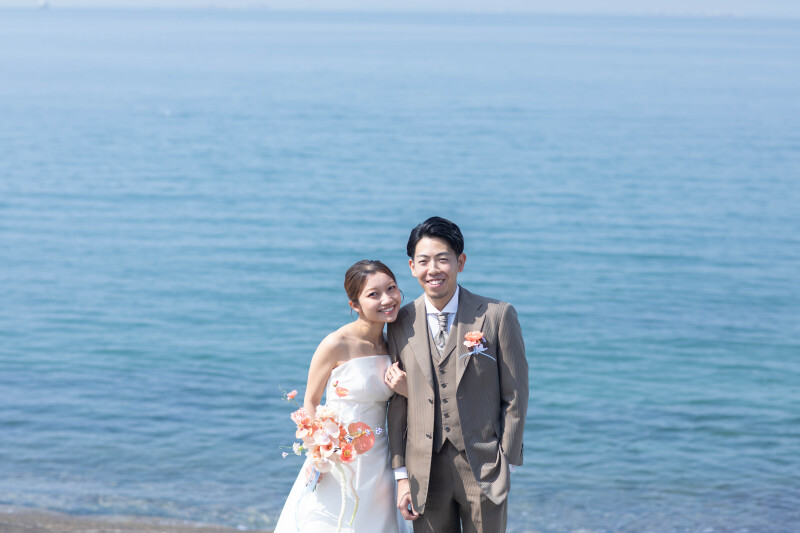 【洋装1着/大聖堂＆海ロケ＋データ50cut】組数限定&yen;94,500！海が目の前の大聖堂で贅沢フォトウェディング♪