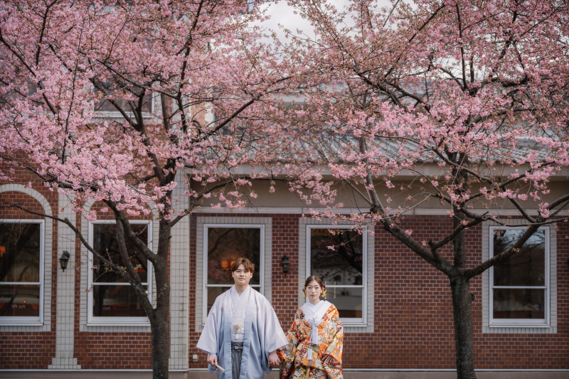 河津桜とおふたり