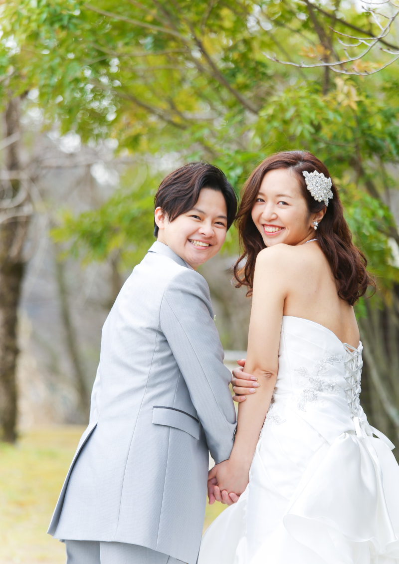 チャペルを飛び出して自然を背景に♪