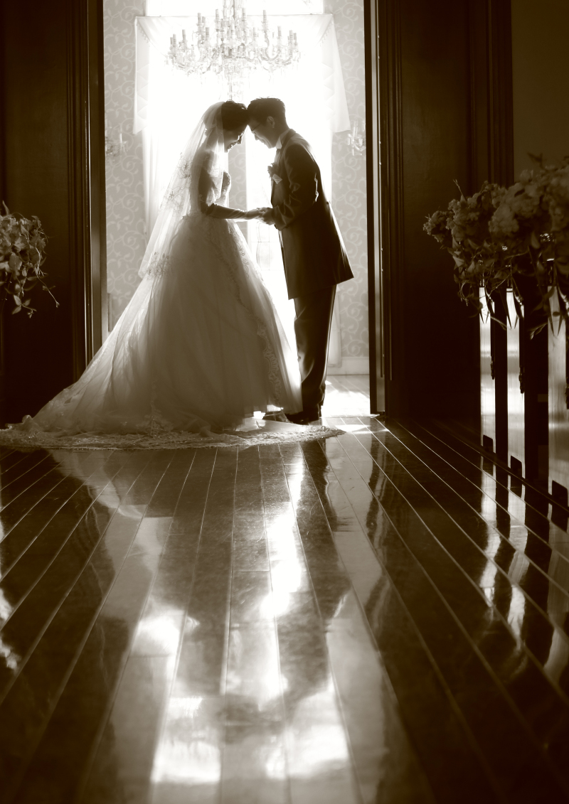 チャペルの入り口でこんなお写真も