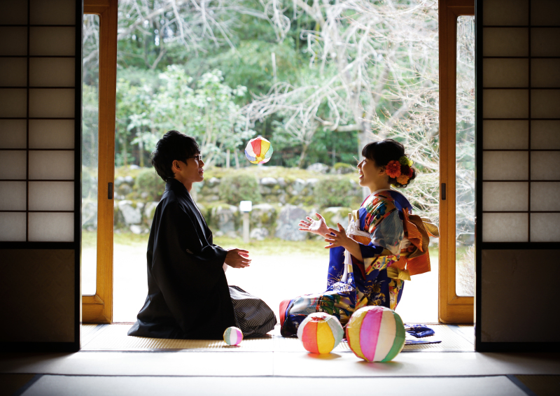 紙風船を使って。