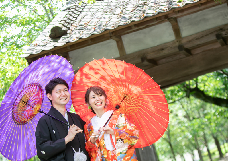 和傘をつかって♪