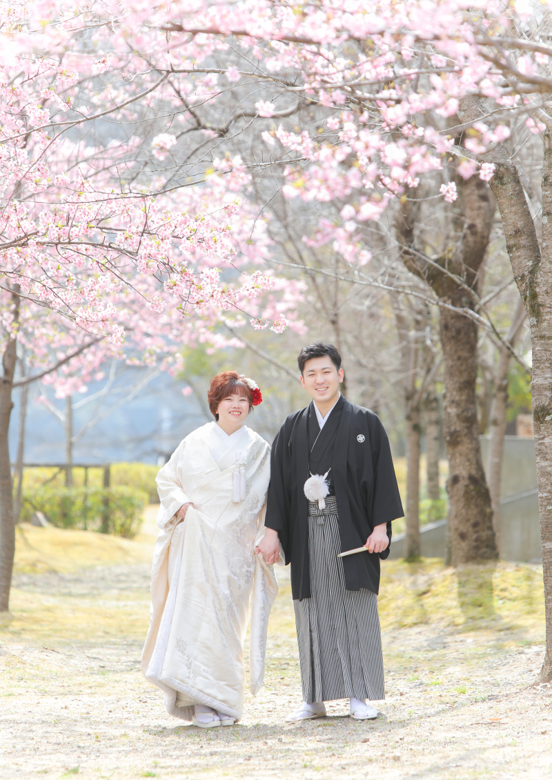 満開の桜並木での撮影は素敵です♪