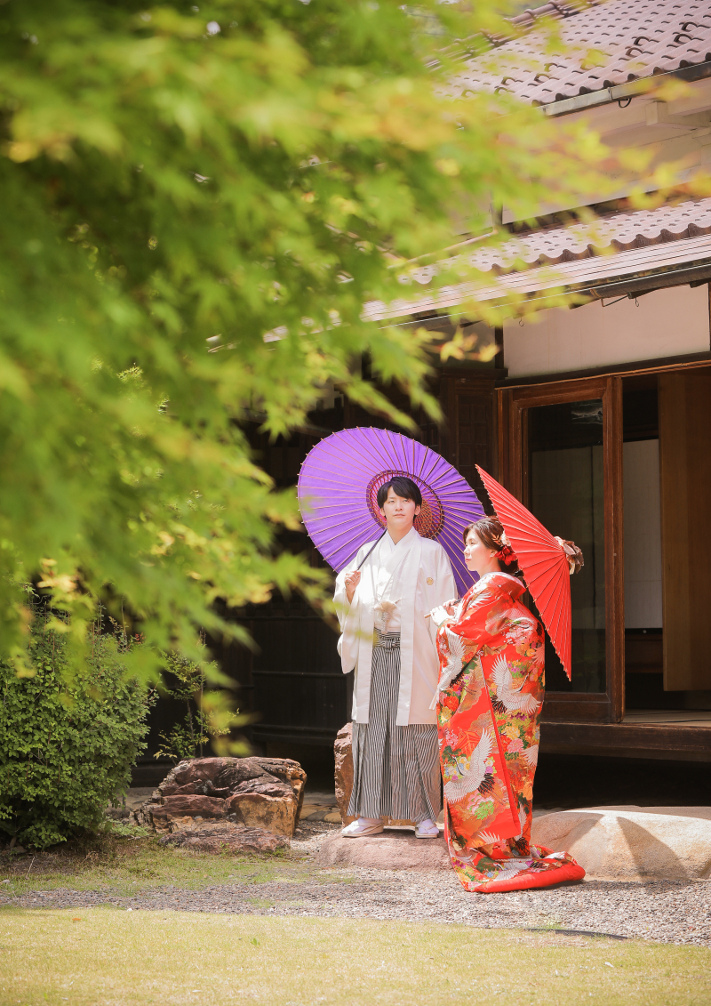 傘を持ったお写真を