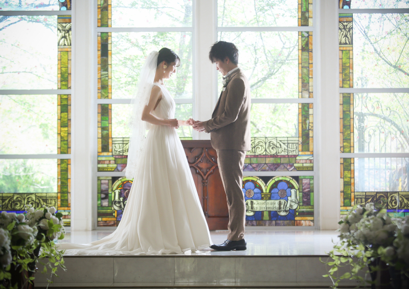 洋装から撮影スタート!