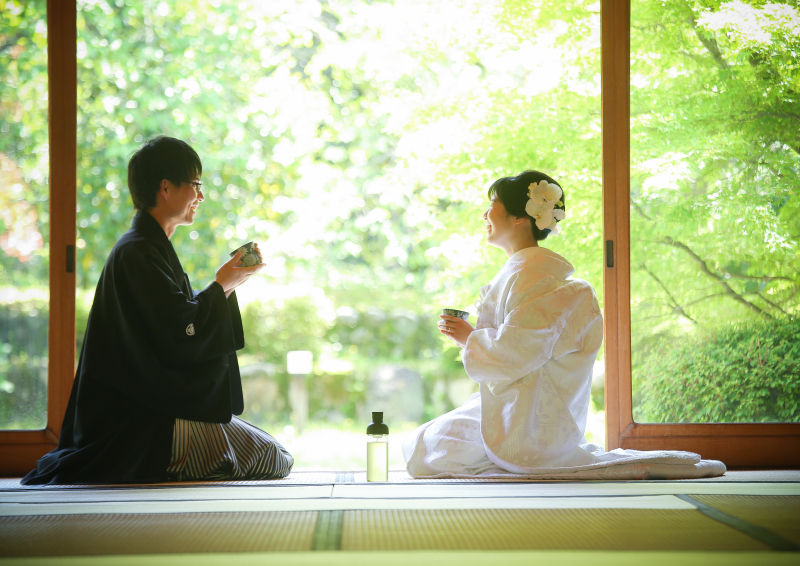 縁側でまったり風景を