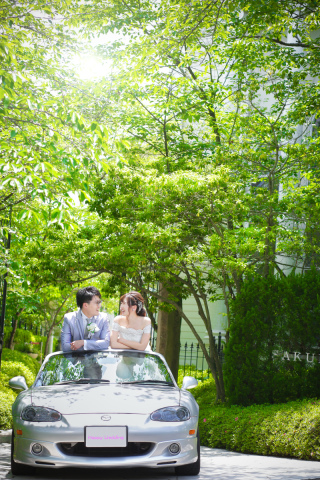 思い出の車と...洋装+和装での撮影です！