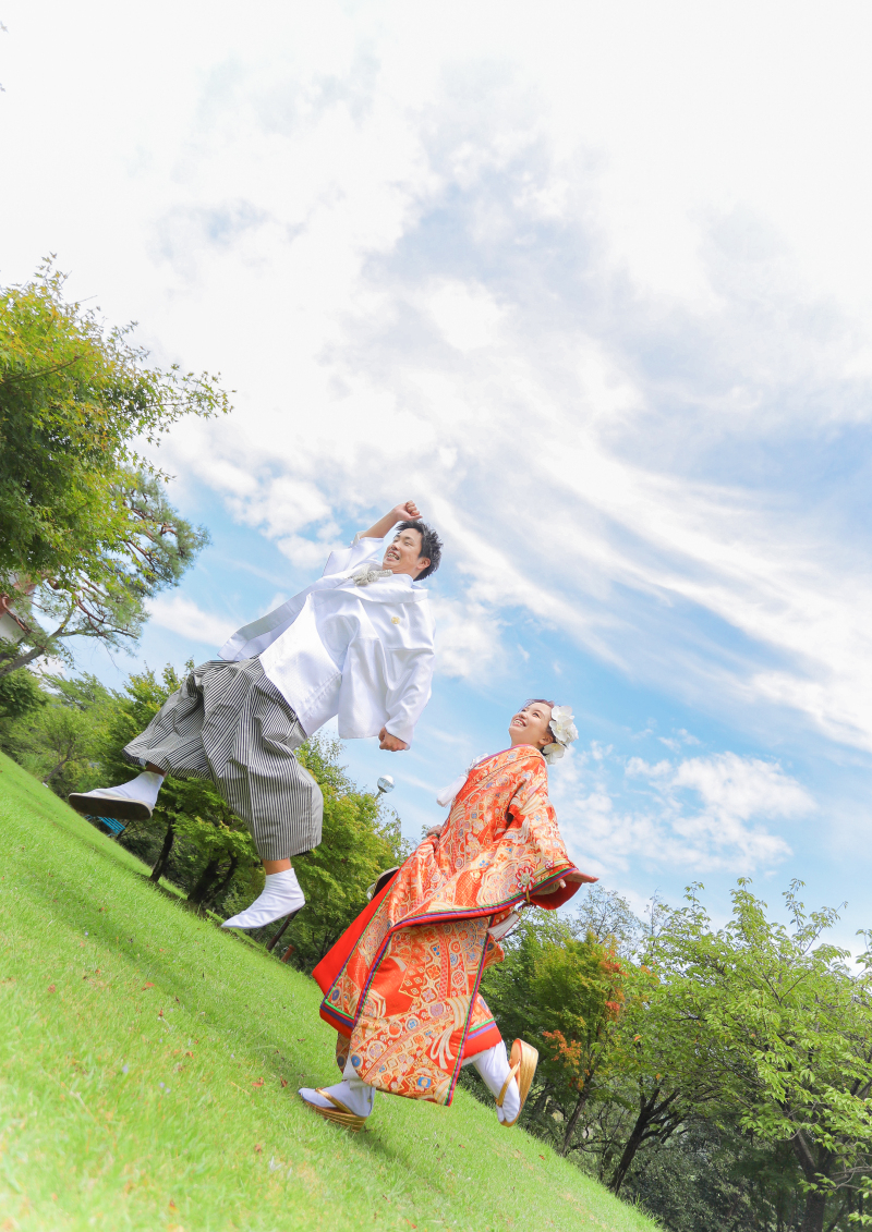 和装1着 雨上がりの撮影でした!