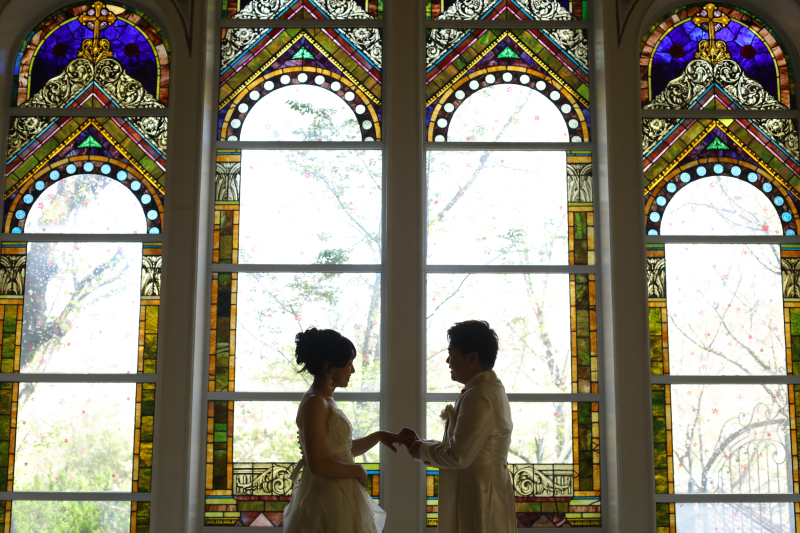 まずは定番!チャペル内で撮影!