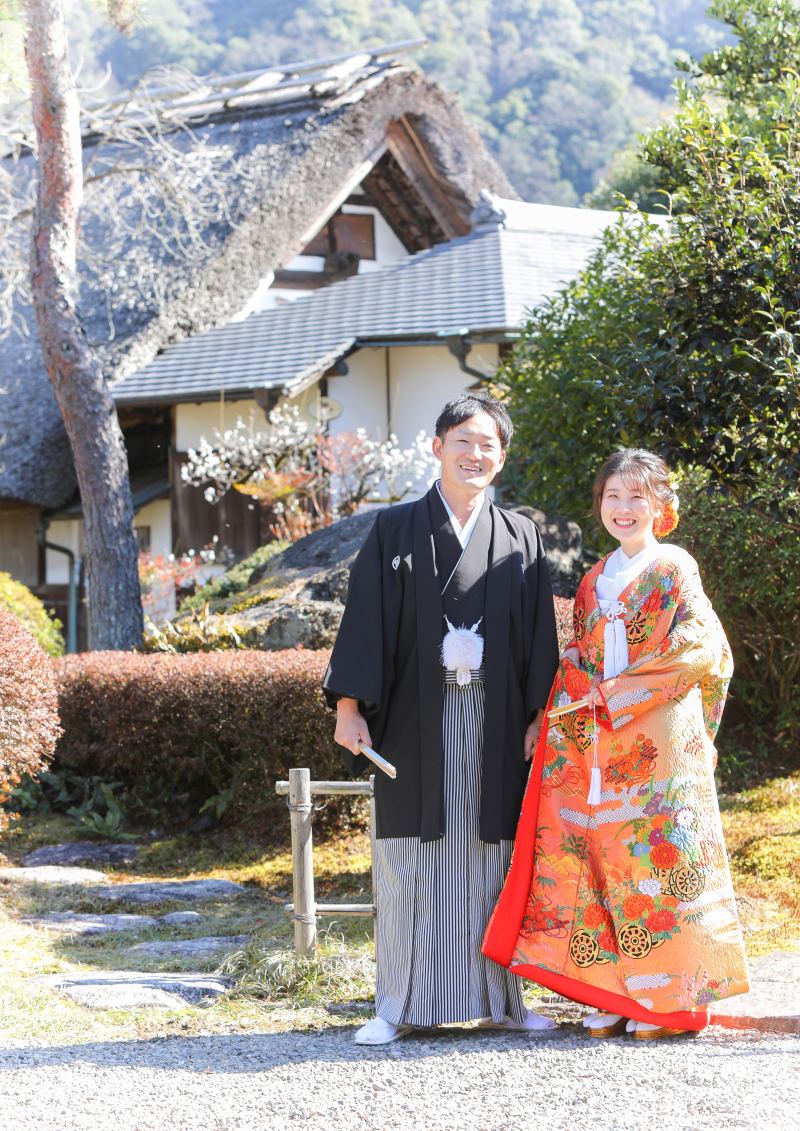 色打掛に着替えて