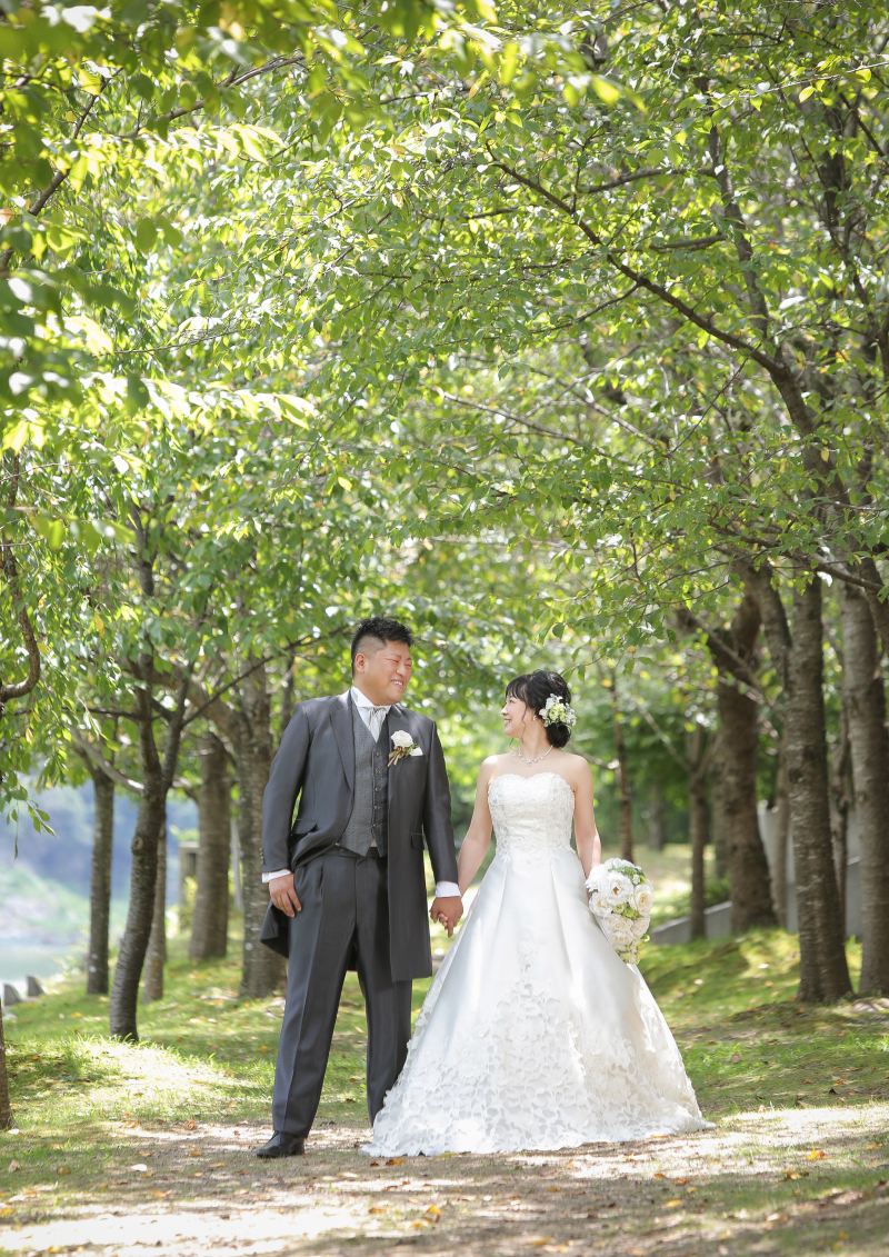 敷地内の並木道で