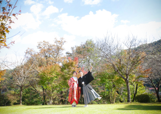 和装＆洋装2着プラン！　敷地内でのロケーション撮影です