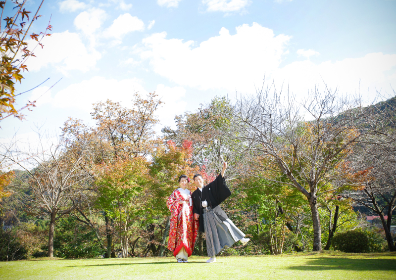 和装＆洋装2着プラン！　敷地内でのロケーション撮影です