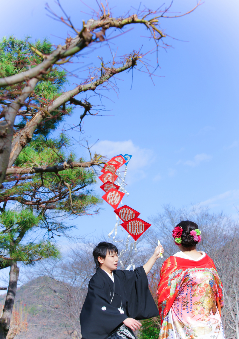 大切な思い出の凧揚げ!