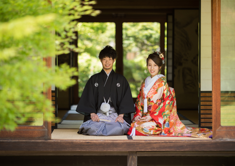 縁側での正座は人気の撮影スポットです!