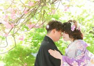 和装・洋装2着　新緑と八重桜と一緒に♪