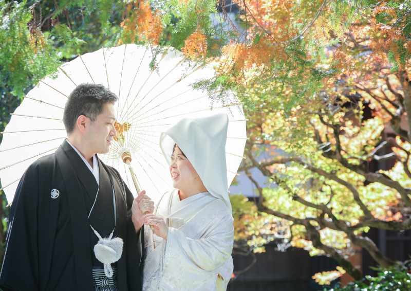 色の変わり始めたお庭で