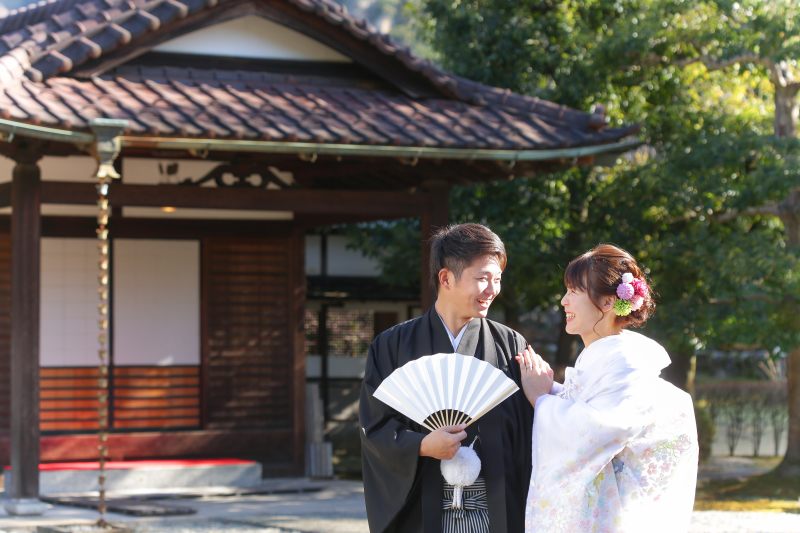 川上別荘のお庭で撮影