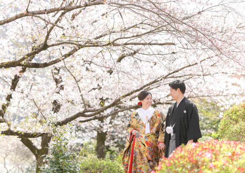 川上別荘のお庭でこんなお写真も♪