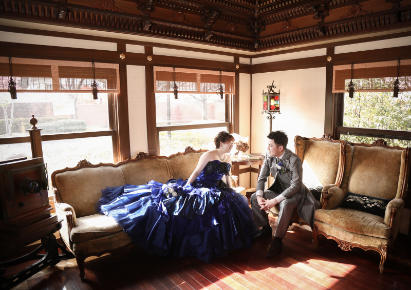 カラードレスにお着替えをして