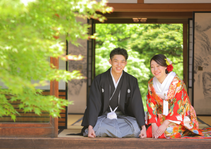 縁側でご挨拶♪