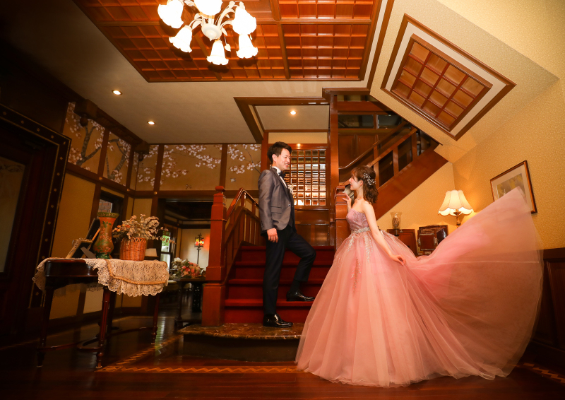 ご希望をいただいたドレスをふわっと♪