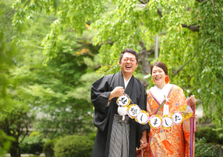 和装・洋装1着ずつ　新緑の中で撮影♪♪